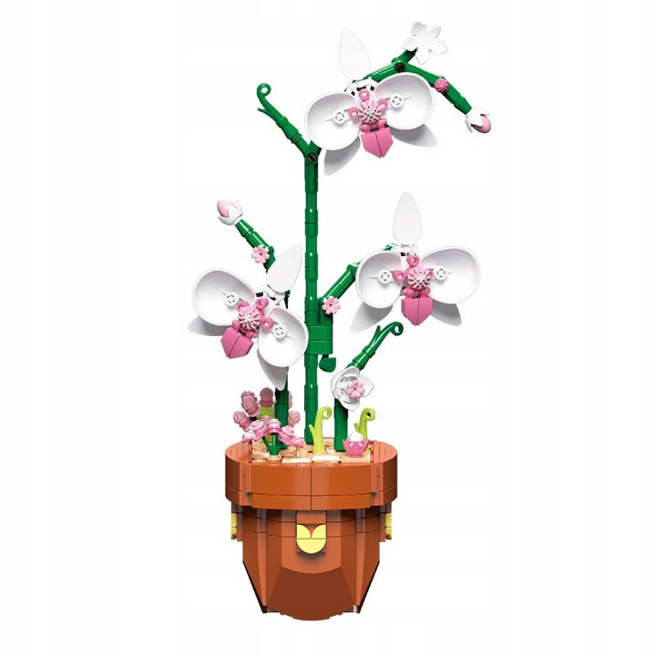 Set de constructie pentru copii si adulti, Zola, Orhidee in ghiveci, 6 ani +, 379 piese, 21 x 6 x 31 cm Set de constructie pentru copii si adulti, Zola, Orhidee in ghiveci, 6 ani +, 379 piese, 21 x 6 x 31 cm